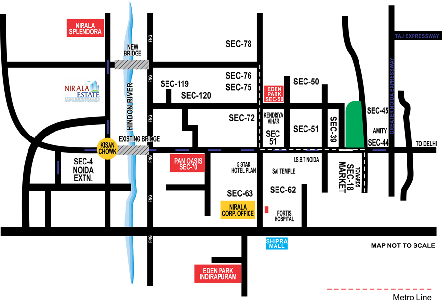 Nirala Estate Phase 2 location map